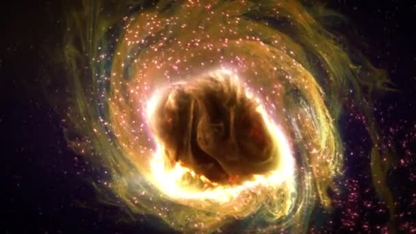 Uzayın Derinliklerindeki Dev Uzaylı Sarmal Galaksisi Boyutlu Hayali Galaktik Samanyolu — Stok video
