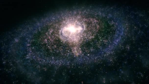 Gigante Galassia Aliena Spirale Nello Spazio Profondo Concetto Illustrazione Immaginario — Video Stock