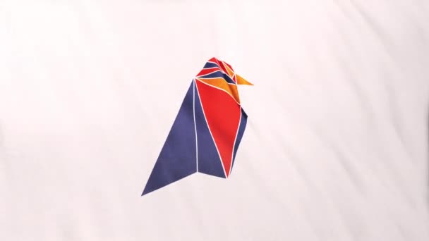 Λογότυπο Εικονιδίου Ravencoin Rvn Coin Φόντο Banner Λευκής Σημαίας Έννοια — Αρχείο Βίντεο