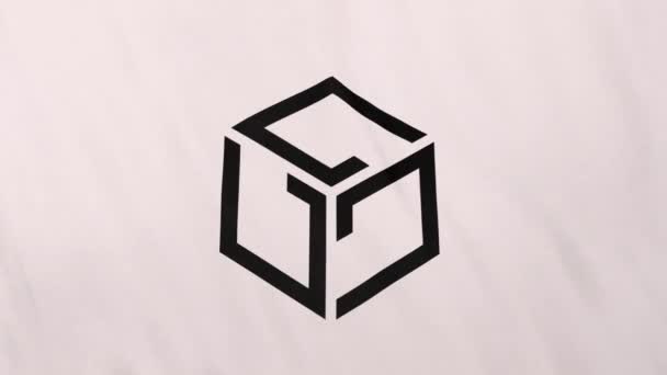 Gala Hry Ikona Mince Logo Bílém Prapor Pozadí Koncepce Animace — Stock video