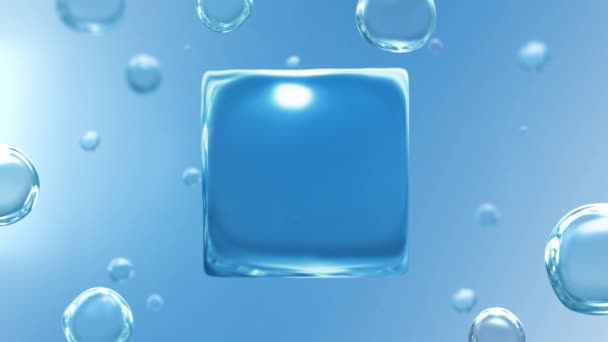 Mýdlové Bubliny Modré Animaci — Stock video