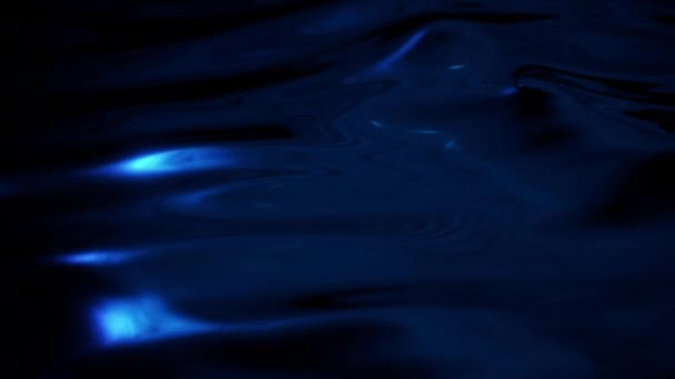Elegante Abstrato Close Macro Onda Água Loop Fundo Neon Azul — Vídeo de Stock