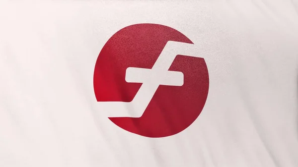 Beyaz Bayrak Arka Planında Firo Coin Simgesi Logosu Defi Borsasında — Stok fotoğraf