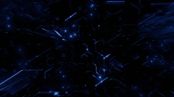 Футуристичний Абстрактний Синій Кіберпростір Ігровий Цикл Фону Криптовалютою Технології Блокчейн — стокове фото