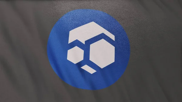 Zelcore Flux Монета Логотип Сірому Прапорі Банерного Фону Концепція Ілюстрації — стокове фото