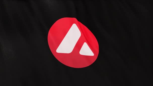 Avalanche Avax Logotipo Ícone Moeda Fundo Banner Bandeira Preta Concept — Vídeo de Stock
