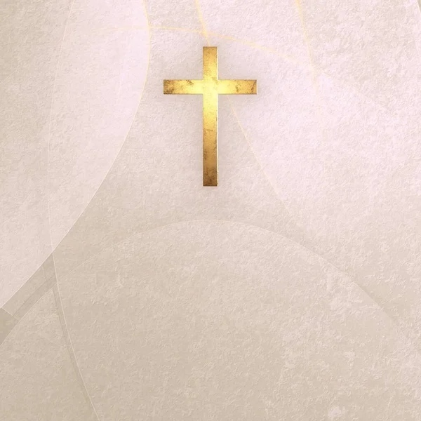 Християнський Хрест Копіювальному Просторі Ілюстрація Онлайн Поклоніння Прямому Ефірі Церковна — стокове фото