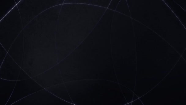 Абстрактные Бирюзовые Черные Круги Фоне Петли Цветной Рисунок Копирования Космического — стоковое видео