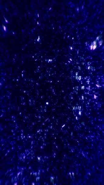 Блакитна Петля Абстрактний Психоделічний Цифровий Код Кіберпростору Концепція Анімаційного Фону — стокове відео
