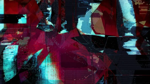 Zapętlony Abstrakcyjny Psychodeliczny Cyfrowy Kod Cyberprzestrzeni Concept Banner Background Nft — Zdjęcie stockowe