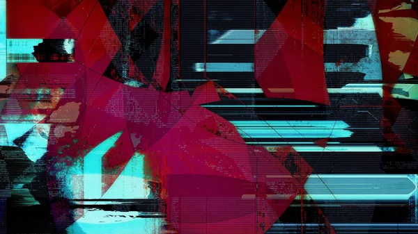 Zapętlony Abstrakcyjny Psychodeliczny Cyfrowy Kod Cyberprzestrzeni Concept Banner Background Nft — Zdjęcie stockowe