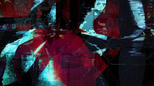 Looped Abstrak Psychedelic Digital Cyberspace Code Konsep Latar Belakang Banner — Stok Foto