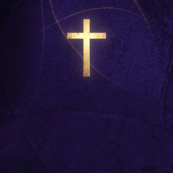 Християнський Хрест Копіювальному Просторі Ілюстрація Онлайн Поклоніння Прямому Ефірі Церковна — стокове фото