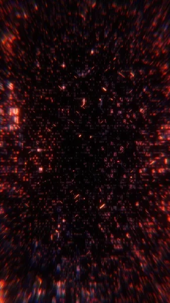 컴퓨터 프레임 배경입니다 템플릿을 바이너리 암호화 알고리즘 스크린 일러스트 — 스톡 사진