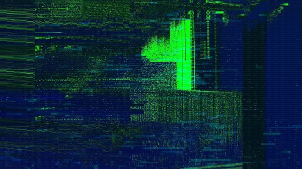 Дефектний Інтерфейс Hud Ілюстрація Абстрактним Цифровим Кодом Концепт Глюк Фону — стокове фото