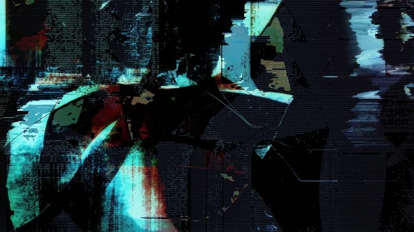 Smyčka Abstraktní Psychedelický Digitální Kyberprostor Kód Koncepce Banner Pozadí Nft — Stock fotografie