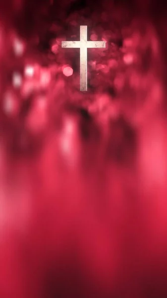 Vörös Kereszt Sötét Háttér — Stock Fotó