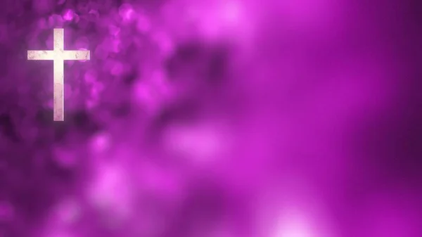 Wiedergabe Eines Violetten Kreuzes — Stockfoto