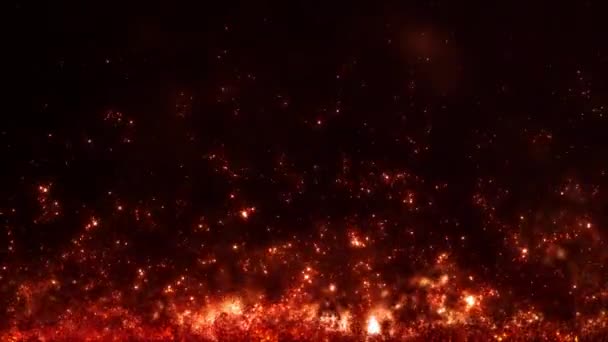 Röd Lila Svärm Stigande Glödande Partikel Ljusstrimmor Festlig Glänsande Lyx — Stockvideo