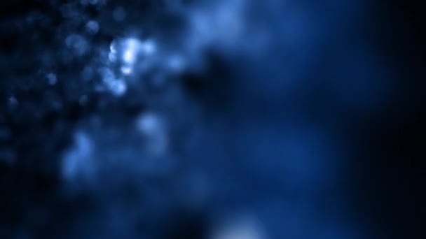 Abstraktní Tmavě Modrý Bokeh Smyčka Efekt Pozadí Překrytí Měkký Tónovaný — Stock video