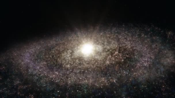 Galaxie Spirale Extra Terrestre Géante Dans Espace Lointain Concept Illustration — Video