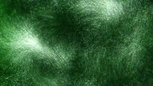 Astratto Sfondo Volantino Ambientale Particelle Verdi Luminose Vorticose Concetto Verticale — Video Stock