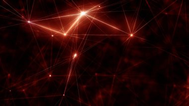 Plexus Çizgilerinin Soyut Arkaplanı, Çokgen