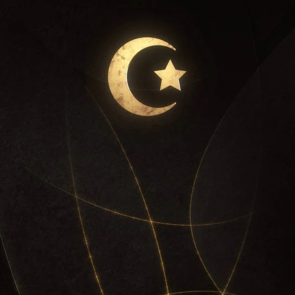 Arabe Abstrait Fond Islamique Avec Des Symboles Arabes — Photo