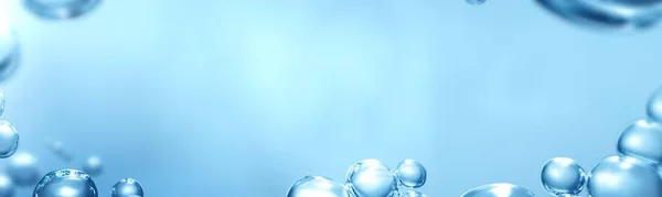 Vitalidade Efervescente Pura Higiene Refrescante Cosmética Hidrogênio Azul Energia Estúdio — Fotografia de Stock