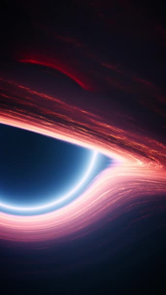 Supermassieve Singulariteit Kosmos Interstellair Zwart Gat Met Zwaartekracht Vervormende Ruimte — Stockvideo