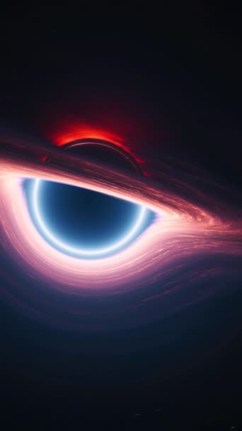 Διαστρική Μαύρη Τρύπα Στο Εξώτερο Σύμπαν Τεράστια Μοναδικότητα Λαμπερό Περιστρεφόμενο — Αρχείο Βίντεο