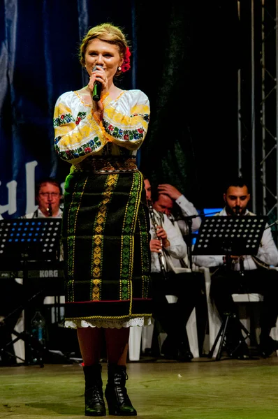 Targu Jiu Ρουμανια Μαϊου 2018 Καλλιτέχνης Κοστούμι Από Bucovina Attargu — Φωτογραφία Αρχείου