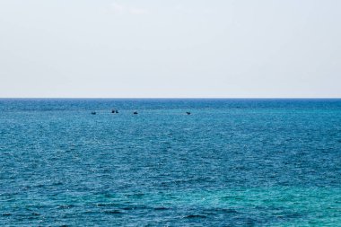  Caribbean Sea seen from Tulum citadelMost idyllic and impressive places in Latin America are beaches of Caribbean, seen from fortress of Tulum, Mexico, famous for its ancient ruins and turquoise sea