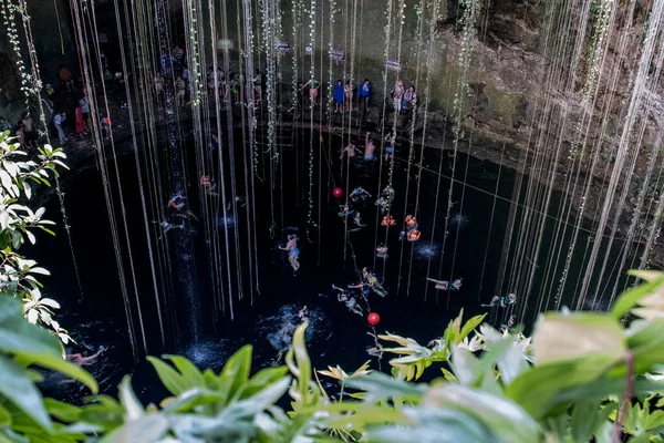 A cenote is a natural pit, or sinkhole, resulting from collapse of limestone bedrock that exposes groundwater in Mexico s Yucatan Peninsula, where they were used for water supplies and for sacrifices
