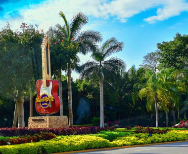 Palm trees line the highways of the Riviera Maya, considered a Mexican paradise renowned for its historic tourist base with high end hotels and restaurants