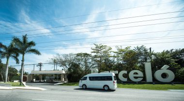 Palm trees line the highways of the Riviera Maya, considered a Mexican paradise renowned for its historic tourist base with high end hotels and restaurants