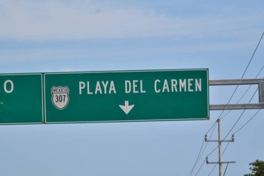 Old pavilion, terraces,traditional buildings,tropical plants in Riviera Maya, a Mexican paradise famous for its tourist base with luxury hotels and restaurants.