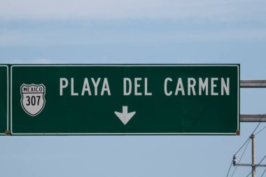 Old pavilion, terraces,traditional buildings,tropical plants in Riviera Maya, a Mexican paradise famous for its tourist base with luxury hotels and restaurants.