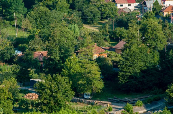 Landscape Novaci Area Corner Heaven Foot Carpathians Officially Certified Since1502 — Stock Photo, Image