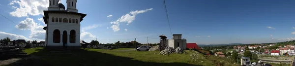 Novaci Şehrindeki Duvar Kilisesi Vaftizci Yahya Adanmış Novaci Şehrinin Merkezindeki — Stok fotoğraf