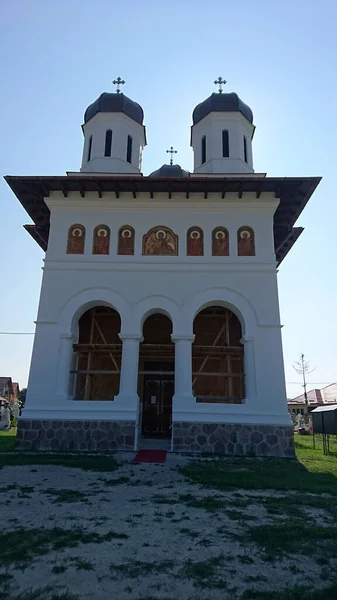 Muren Kyrkan Staden Novaci Ortodox Kristen Kyrka Byggd Mellankrigstiden Kulle — Stockfoto