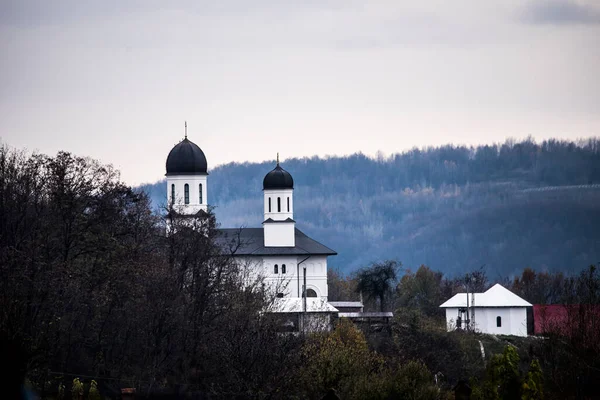 Église Murale Dans Ville Novaci Est Une Église Chrétienne Orthodoxe — Photo