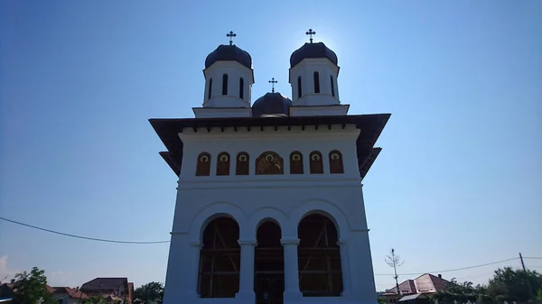 Nástěnný Kostel Městě Novaci Pravoslavný Křesťanský Kostel Postavený Meziválečném Období — Stock fotografie