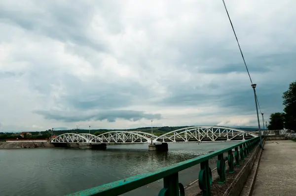 Most Jiu Nebo Most Ferdinand Železný Most Přes Jiu Byl — Stock fotografie