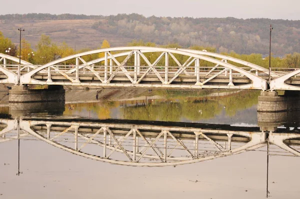 Γέφυρα Jiu Γέφυρα Ferdinand Σιδερένια Γέφυρα Πάνω Από Jiu Εγκαινιάστηκε — Φωτογραφία Αρχείου