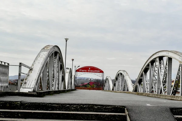 Jiu Brücke Oder Ferdinand Brücke Eiserne Brücke Über Jiu Wurde — Stockfoto