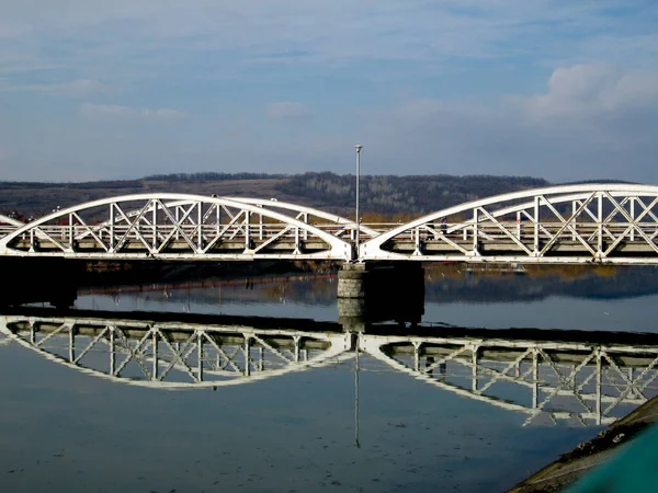 Pont Jiu Pont Ferdinand Pont Fer Dessus Jiu Inauguré Juillet — Photo