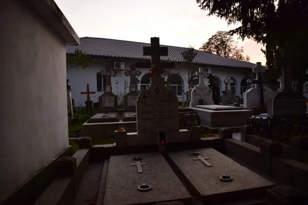 Das Marmorkreuz Ist Ein Grabdenkmal Ein Orthodoxes Symbol Des Todes — Stockfoto