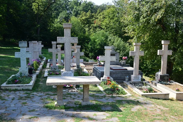 Cruz Mármol Monumento Funerario Símbolo Ortodoxo Muerte Resurrección Siendo Uno — Foto de Stock