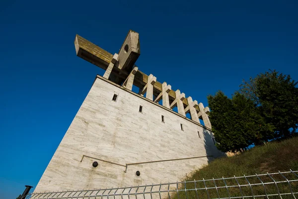 Elevação Santa Cruz Hermitage Eremitério Ortodoxo Construído Rapa Robilor Famoso — Fotografia de Stock